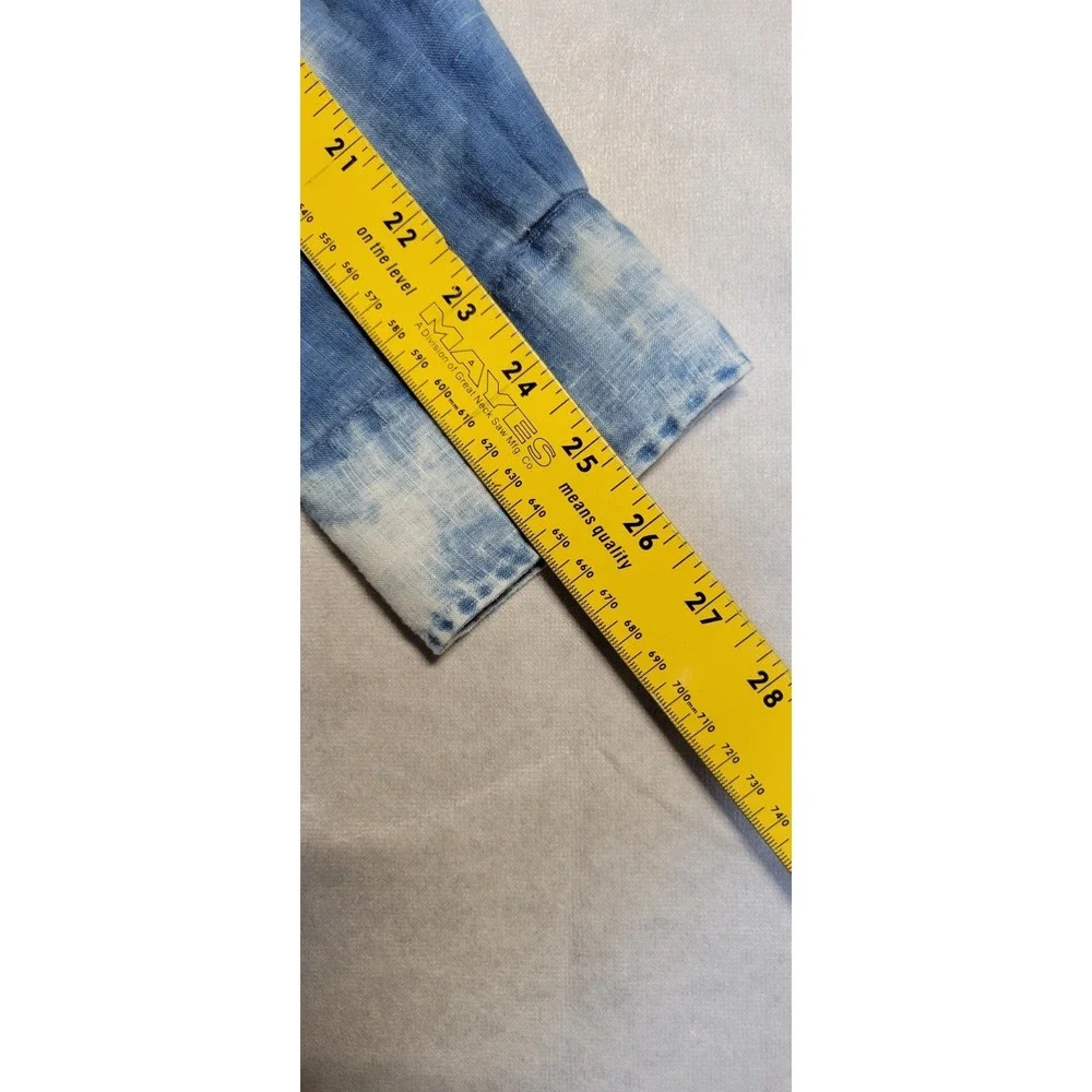 Blue White Polo Ralph Lauren LS Button Up Shirt Size M